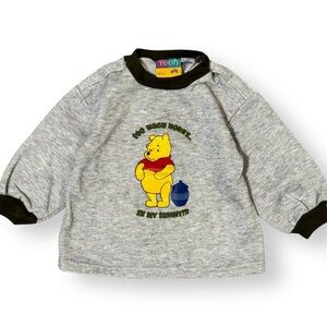 Vintage y2k Toddler Winnie The Pooh Fleece Long Sleeve sweatshirt honey 2T